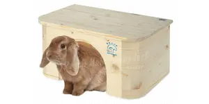 caseta para poner dentro de la jaula de tus conejos 300 X 150